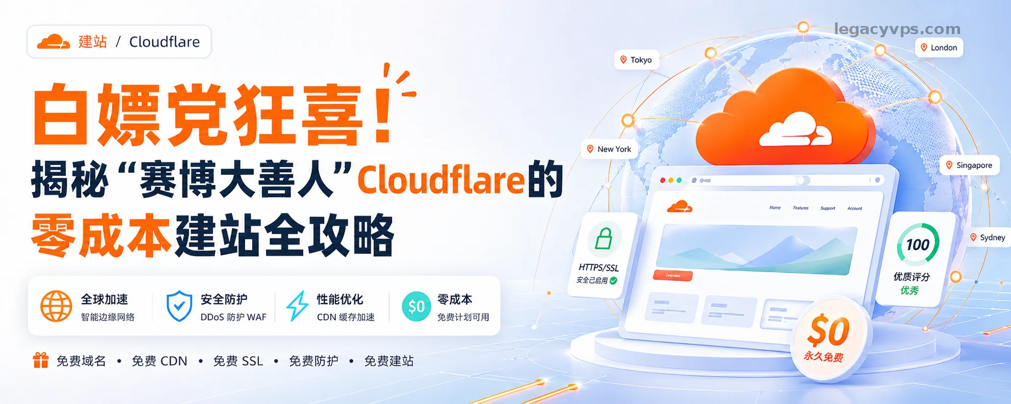 白嫖党狂喜！揭秘“赛博大善人”Cloudflare的零成本建站全攻略