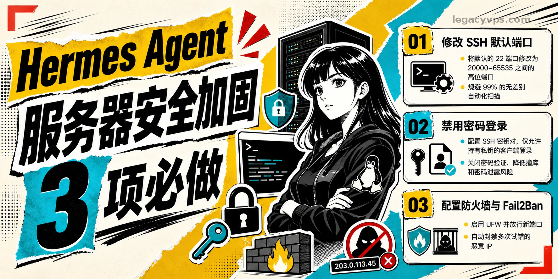 Hermes Agent 进阶教程：服务器安全防护3项必做
