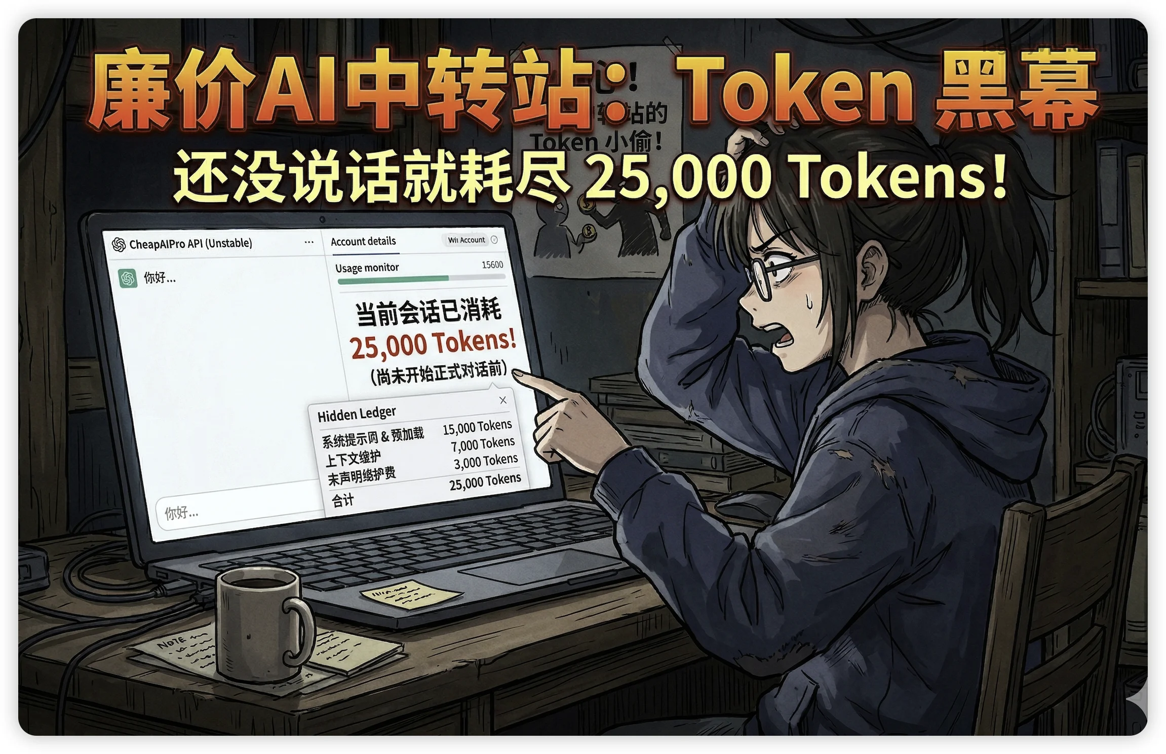 还没说话就耗了25K Tokens？扒一扒便宜AI中转站的隐藏黑账